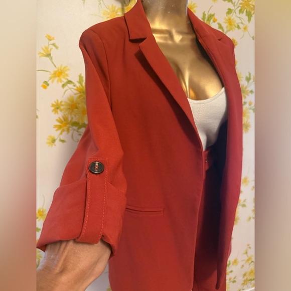 NWT Women's Suit 2 Piece Set Office Blazer and High Waist Pants Dressy Outfit - Picture 5 of 16